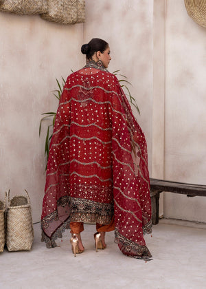 Mandarin orange Kurta Set for Women