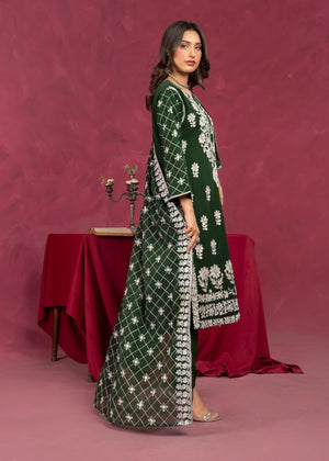 Bottle green Kurta Set for Women