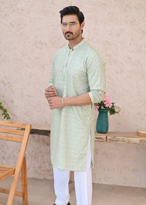 Mint green Kurta Set for Men