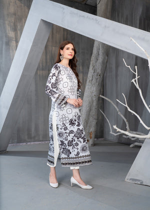 White Kurta Set for Women