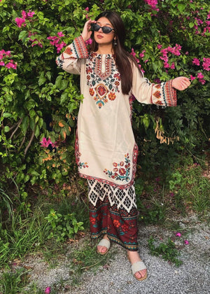 Beige Kurta Set for Women