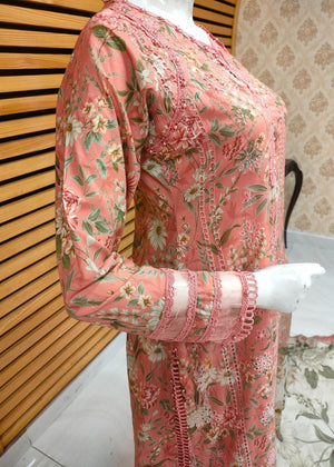 Coral pink Kurta Set for Women