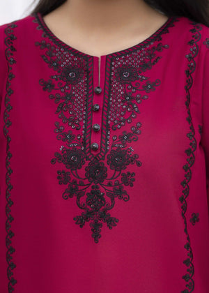 Hot pink Short Frock for Girl
