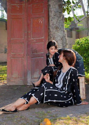 Black Kurta Set for Girl