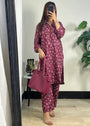 Burgundy Kurta Set for Women