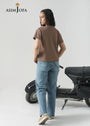 Camel brown T Shirt for Women