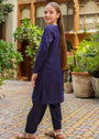 Navy blue Kurta Set for Girl