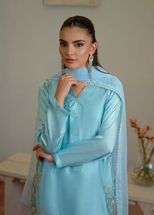 Ice blue Kurta Set for Women