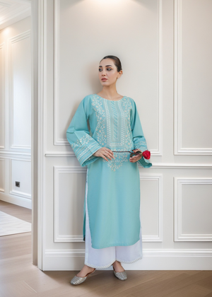 Sky blue Kurta Set for Women