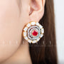 Ruby red Earrings for Women