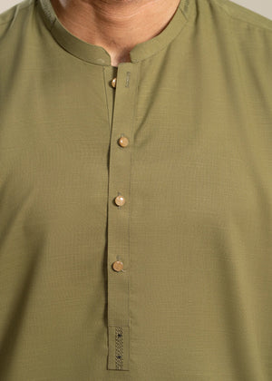 Olive green Shalwar Kameez for Men