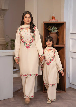 Off-white Kurta Set for Girl