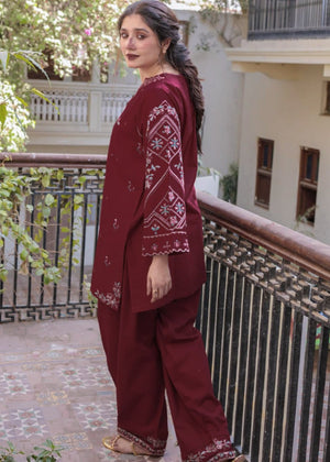 Cherry red Kurta Set for Women