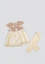 Cream Frock for Girl Newborn