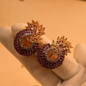 Ruby red Earrings for Women