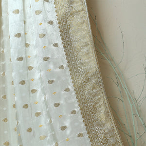 White Dupatta for Women