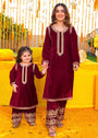 Maroon Kurta Set for Girl