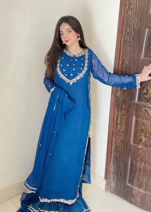 Cobalt blue Sharara for Women