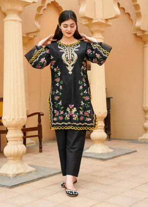Black Kurta Set for Women