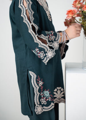 Teal Kurta Set for Girl