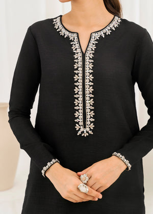 Black Kurta Set for Women