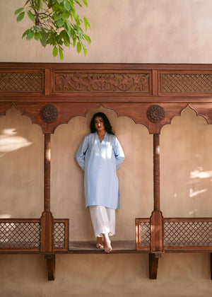Sky blue Kurta Set for Women