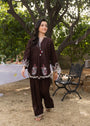 Chocolate brown Kurta Set for Girl