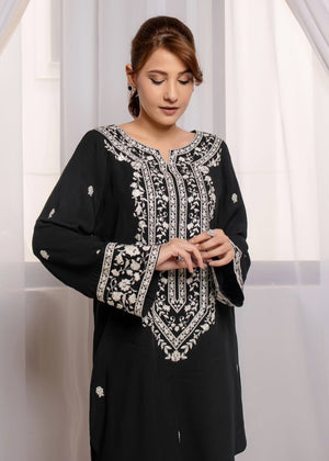 Black Kurta Set for Women