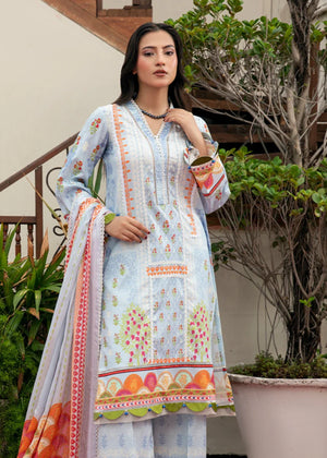 Powder blue, multi Kurta Set for Women