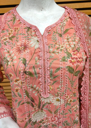 Coral pink Kurta Set for Women