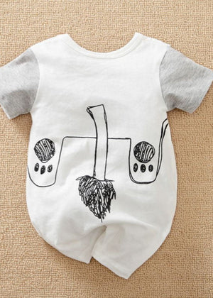 White Romper for Girl Newborn