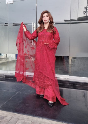 Blood red Kurta Set for Women