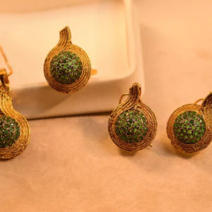 Green Jewelry Set for Women