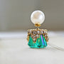 Parrot green Studs for Women