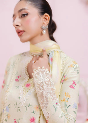 Light yellow Unstitched for Women