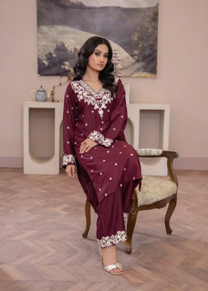 Plum Kurta Set for Women