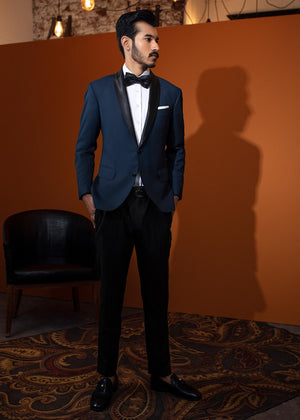 Three Piece Suit - Peak Lapel - Navy Blue – Mohtaram