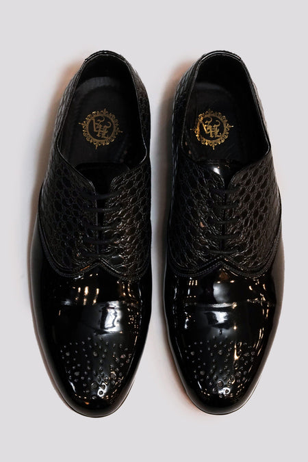 Black Patent Lace Up Dress Shoe