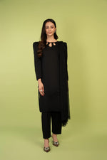 Black Kurta Set for Women