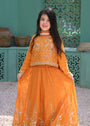 Orange Lehenga for Girl
