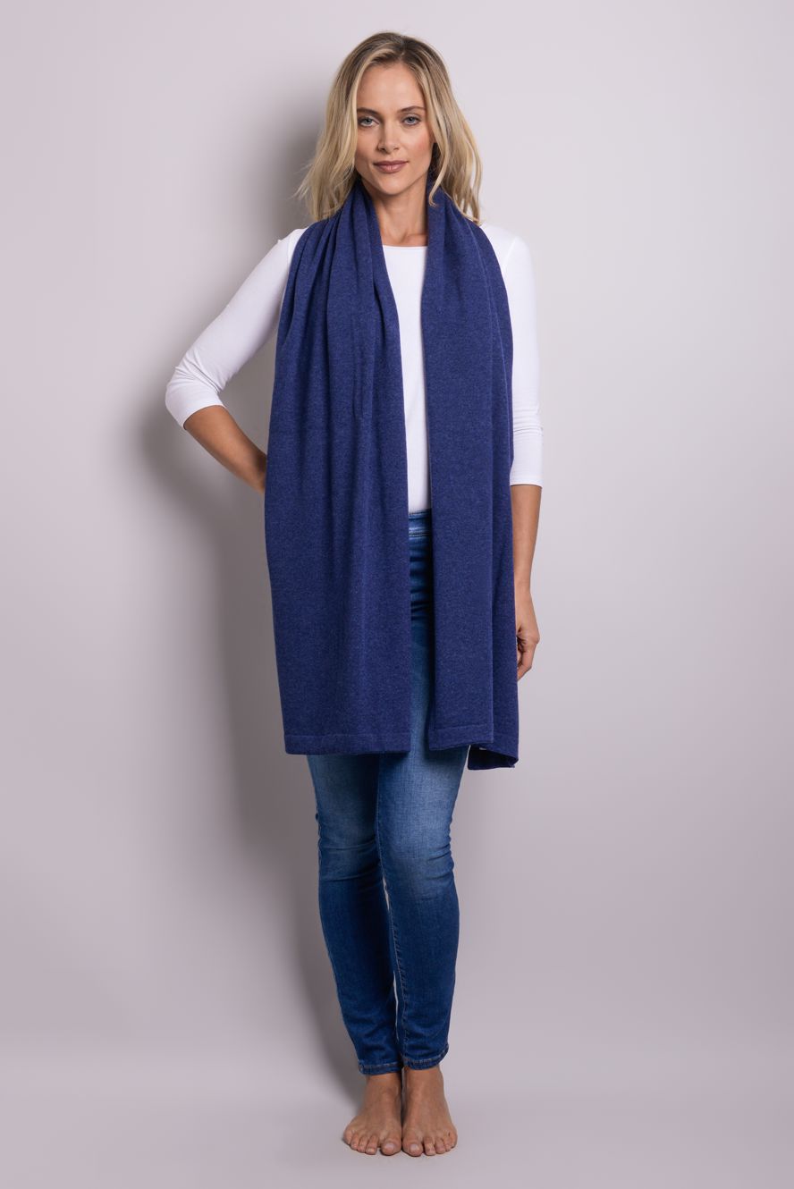 blue cashmere wrap