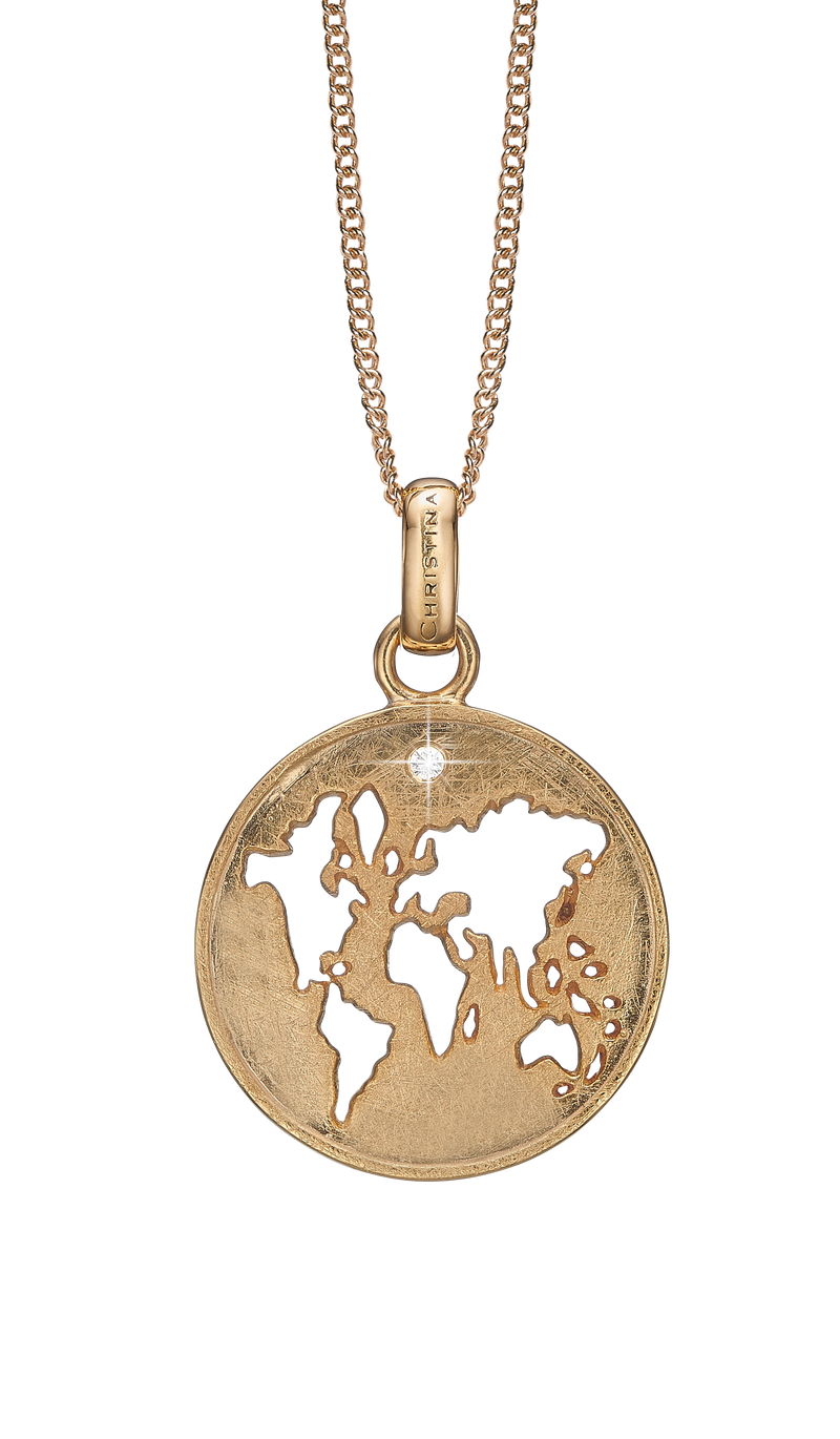 Christina jewelry The World, vedhæng forgyldt sølv Mode – guldsmed-smeds.dk