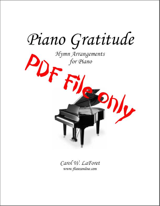 Piano Gratitude, Hymn Arrangements PDF File – flutesonline.com