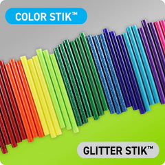 color and glitter hot glue sticks