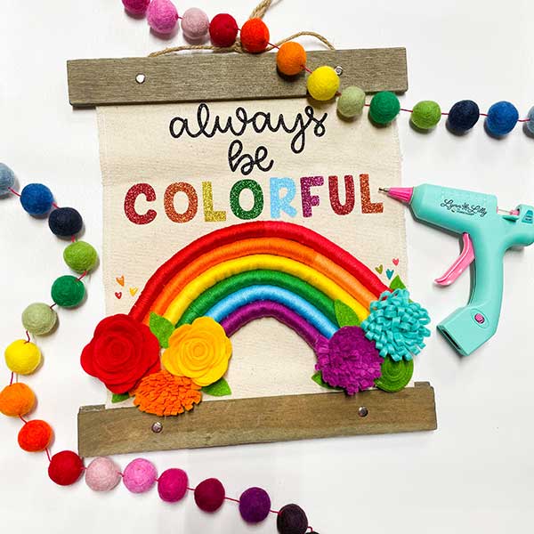 Colorful craft project with the Lynn Lilly by Surebonder glue gun