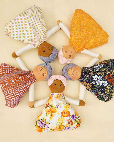 Baby Lovies handmade dolls pictured in friend circle