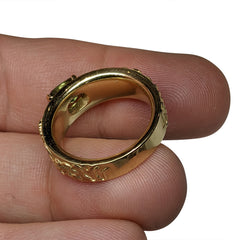 1.33ct Gem Quality Demantoid Garnet set in 18k yellow gold phoenix ring