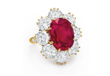 Elizabeth Taylor’s famous Puertas Ruby ring