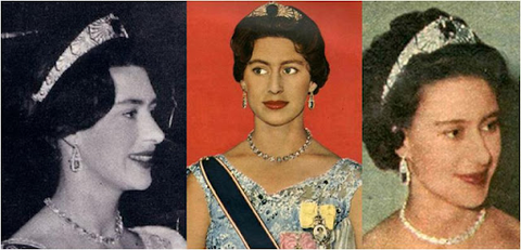 Princess Margaret wearing Queen Mary’s Sapphire Bandeau