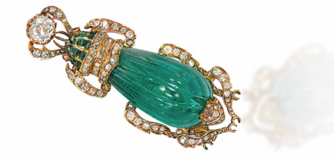 Emerald Scarabée Brooch by Suzanne Belperron